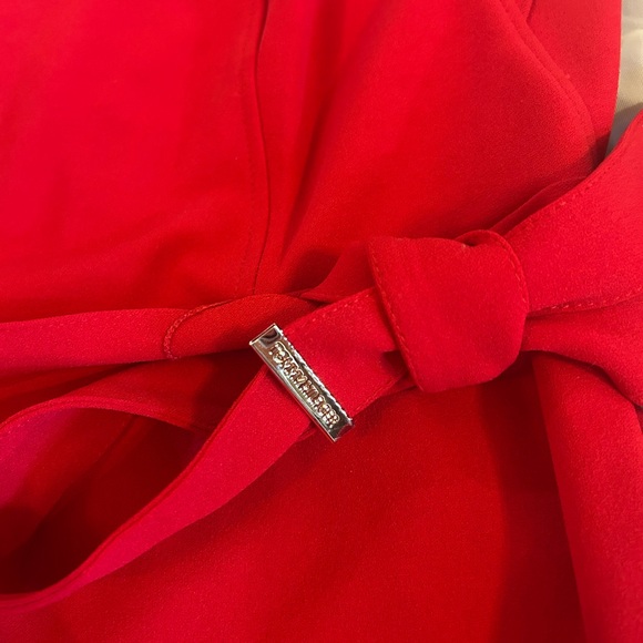 Red Tommy Hilfiger Ruffle Sleeve Dress - Picture 2 of 7